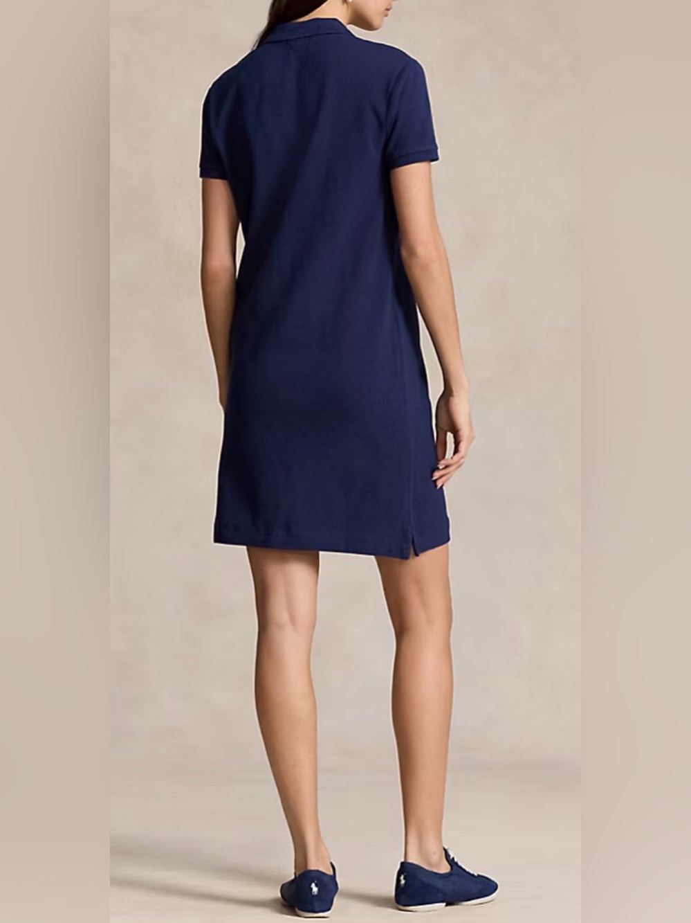 Polo Ralph Lauren The Mesh Mini Shirt Dress Sz XL Golf Tennis Sport Navy Blue - Picture 2 of 13